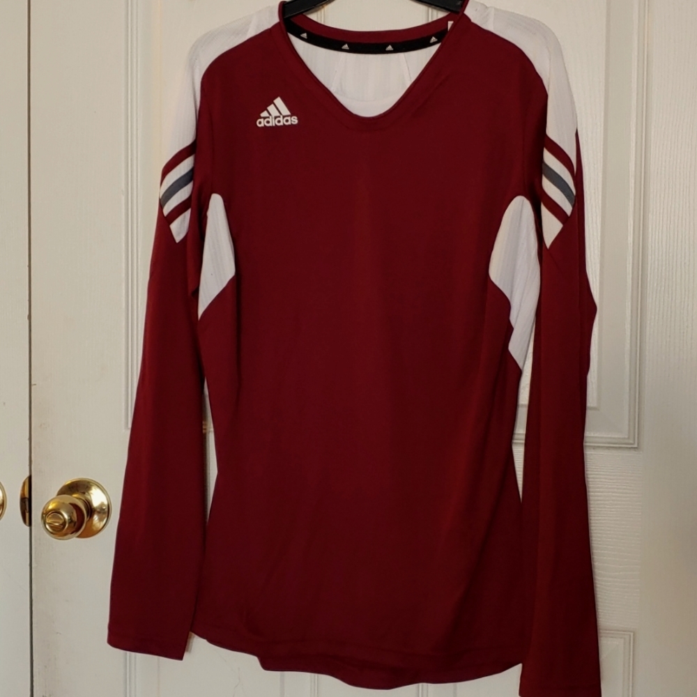 adidas women sport top dark brown burgundy
